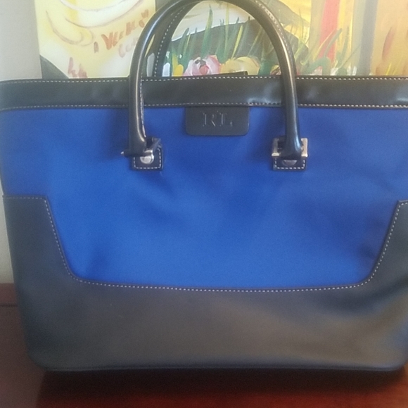 ralph lauren blue tote bag